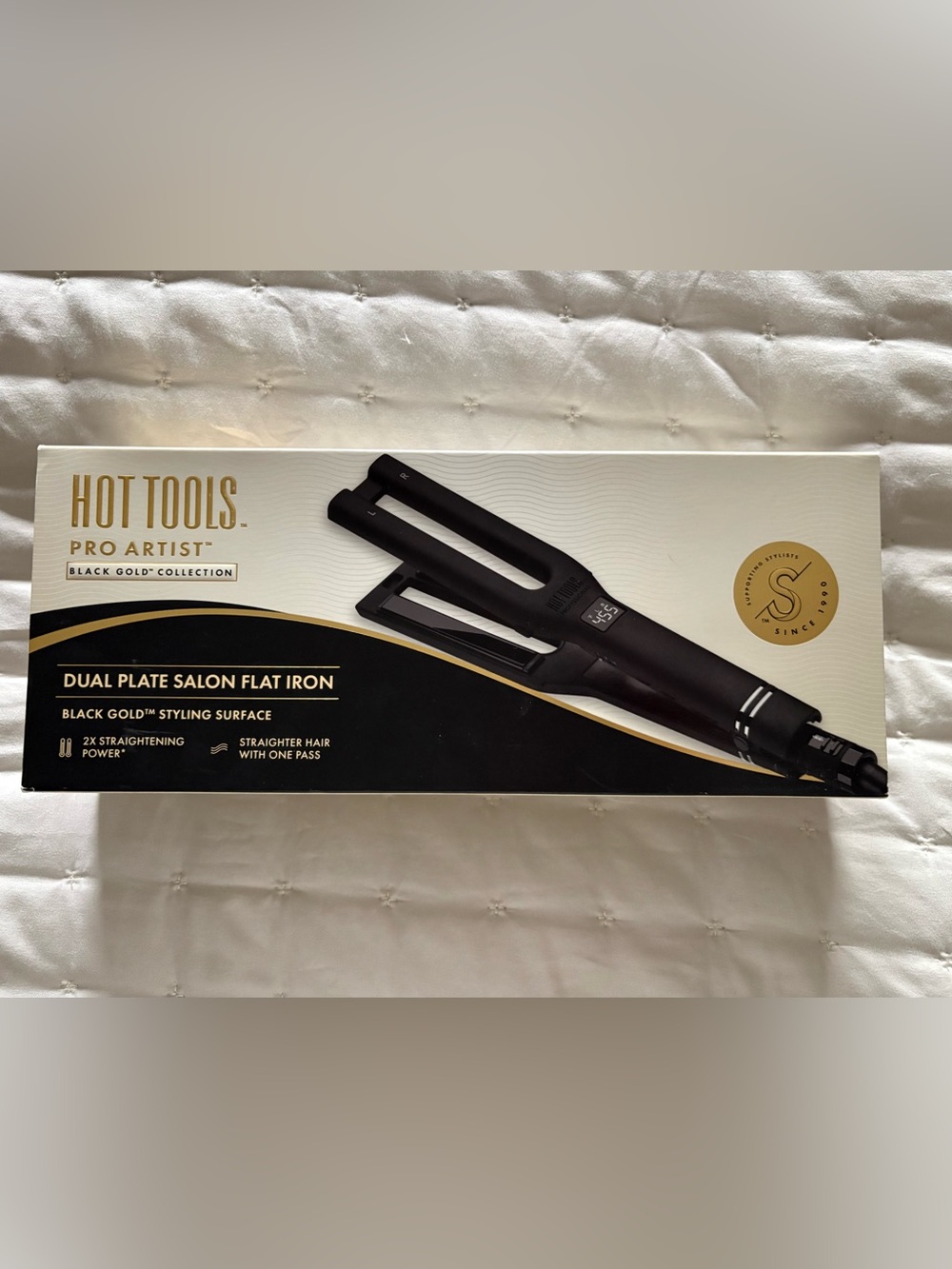 Hot Tools Pro Artist Dual Plate Salon Flat Iron - Black